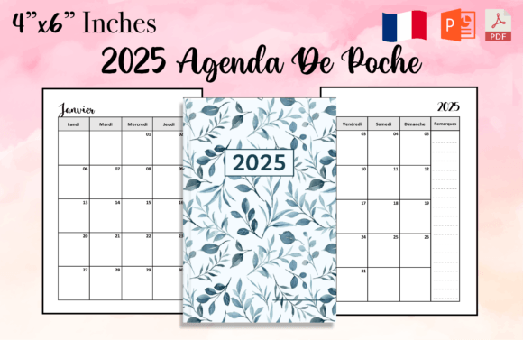 2025 Agenda De Poche Mensuel PLANNER