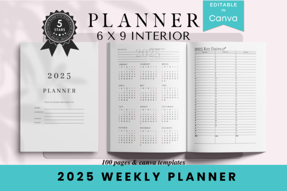 2025 Weekly Planner 6x9