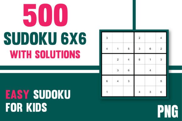 500 Sudoku Puzzles 6x6 with Solutions