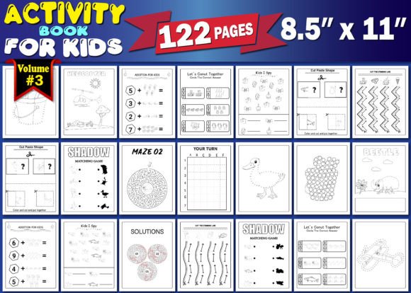 Activity Book for Kids - KDP: A Digital Printable Unicorn Activity 183 Pages Book for Your KDP Business