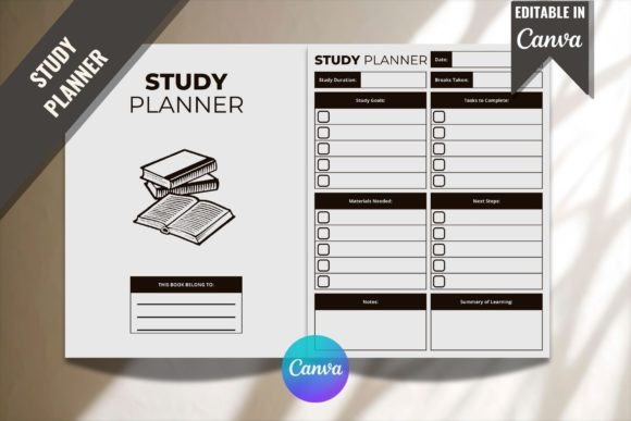 Customizable Study Planner Template