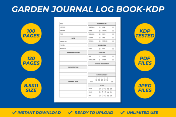 Garden Log Book Journal KDP Interior