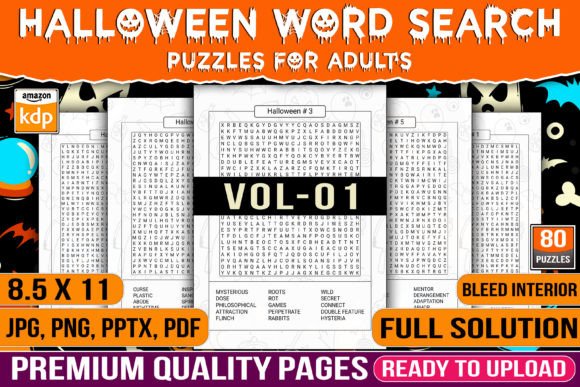 Halloween Word Search for Adults Vol-01
