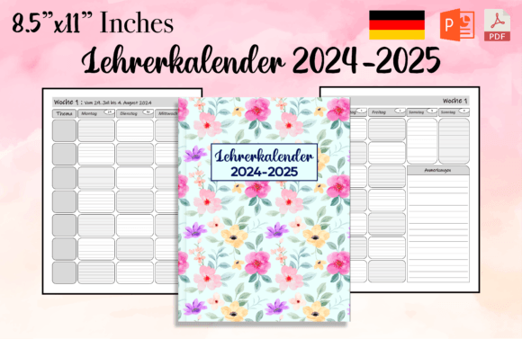 Lehrerkalender 2024-2025 Teacher Planner