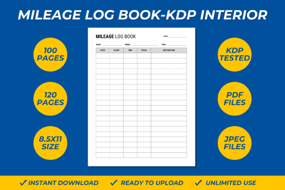 Mileage Log Book KDP Interior 8.5X11: A Practical Tool for Modern Professionals