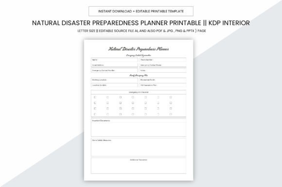 Natural Disaster Preparedness Planner: A Comprehensive Tool for Safety and Organization