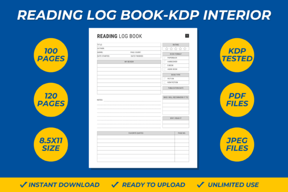Reading Log Book KDP Interior 8.5X11: A Practical Tool for Tracking Your Reading Journey