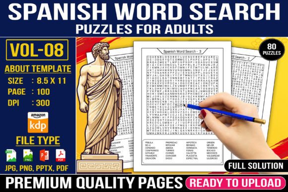 Spanish Word Search Large Print Vol-08