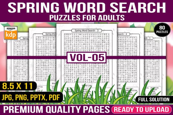 Spring Word Search for Adults Vol-05