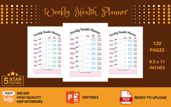 Weekly Health Planner KDP Interior: A Practical Tool for Better Living