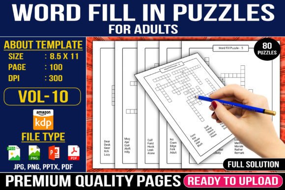 Word Fill in Puzzles for Adults Vol - 10