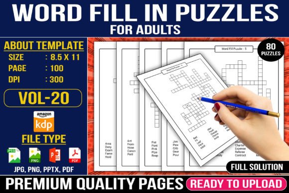 Word Fill in Puzzles for Adults Vol - 20