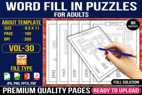 Word Fill in Puzzles for Adults Vol - 30